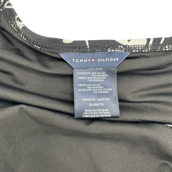 TOMMY HILFIGER *NEW* Classic Scoop Floral Swim Bottom in Black & White Size XL - Picture 4 of 4